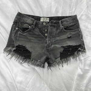 Free People Loving Good Vibes Denim Shorts